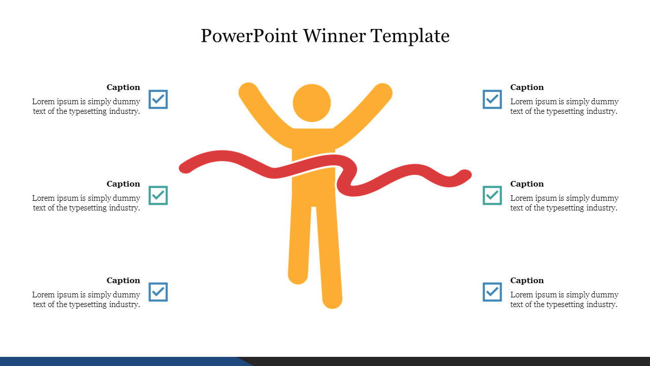Best PowerPoint Winner Template Presentation Slide 