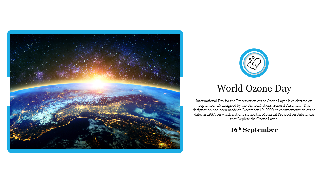 Amazing World Ozone Day Presentation Template With Image