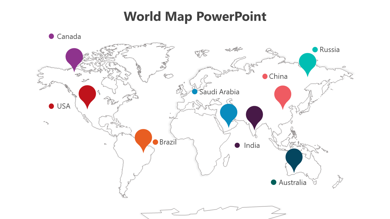World Map Power Point Slide