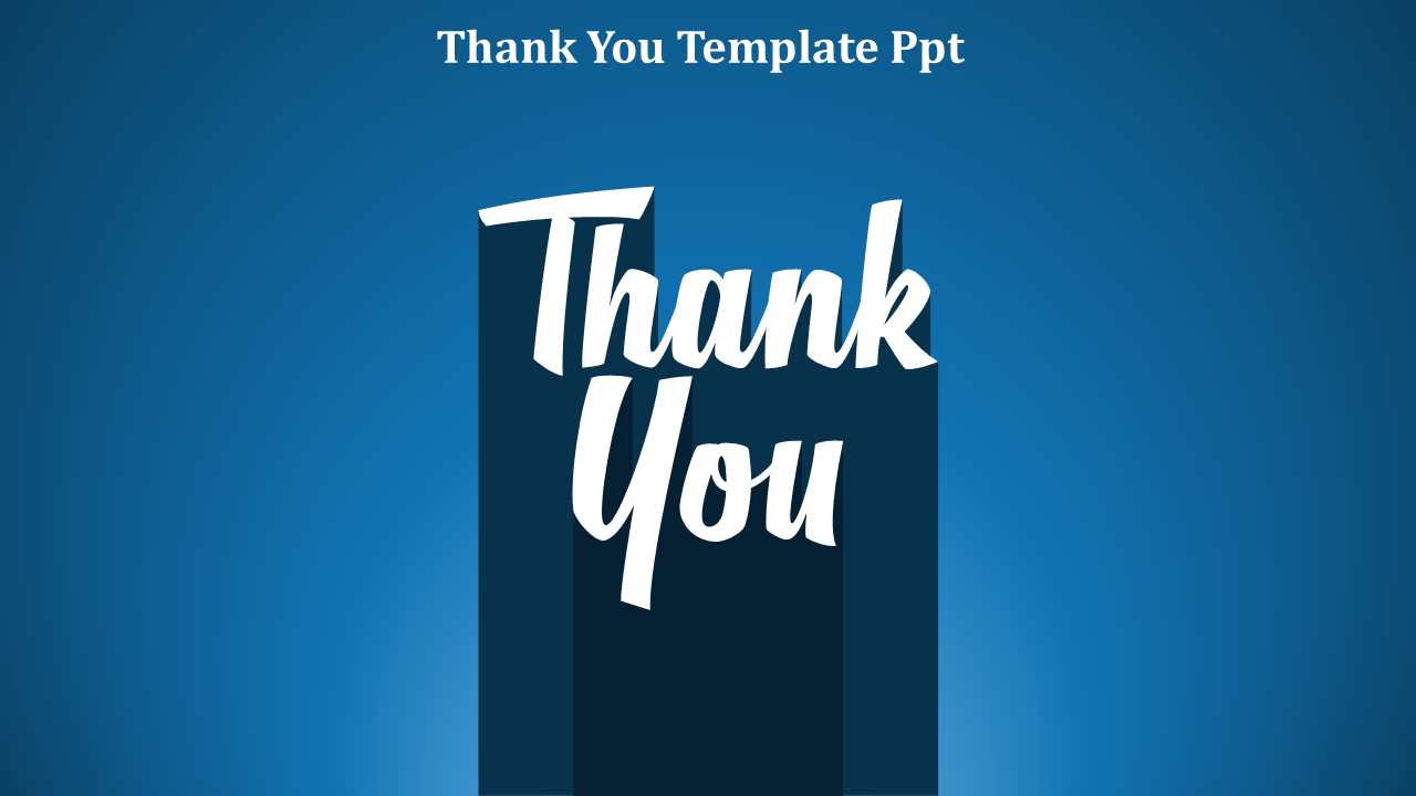 Shadowed Thank You Template Powerpoint Slideegg