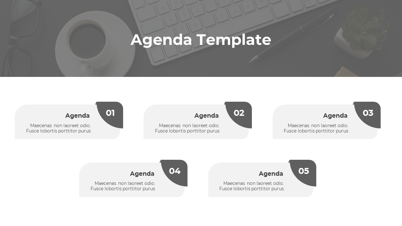 Easy To Customize Agenda PPT And Google Slides Template