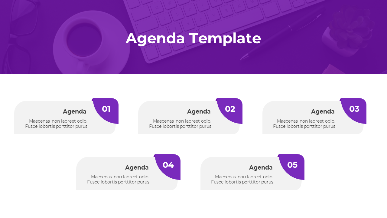 Easy To Usable Agenda PowerPoint And Google Slides Template