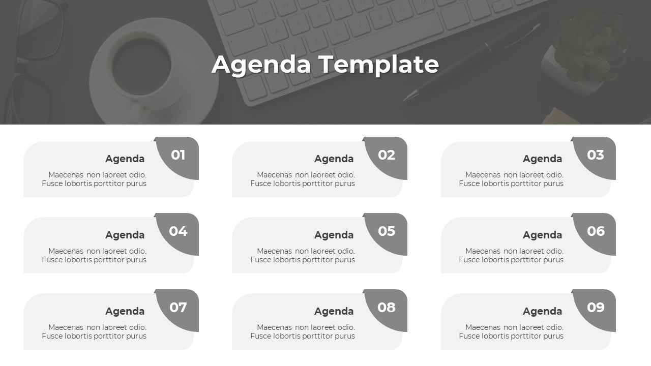 Easy To Usable Agenda PowerPoint And Google Slides