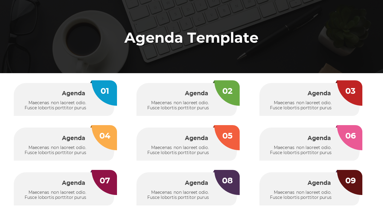 Simple Agenda PowerPoint And Google Slides Template 