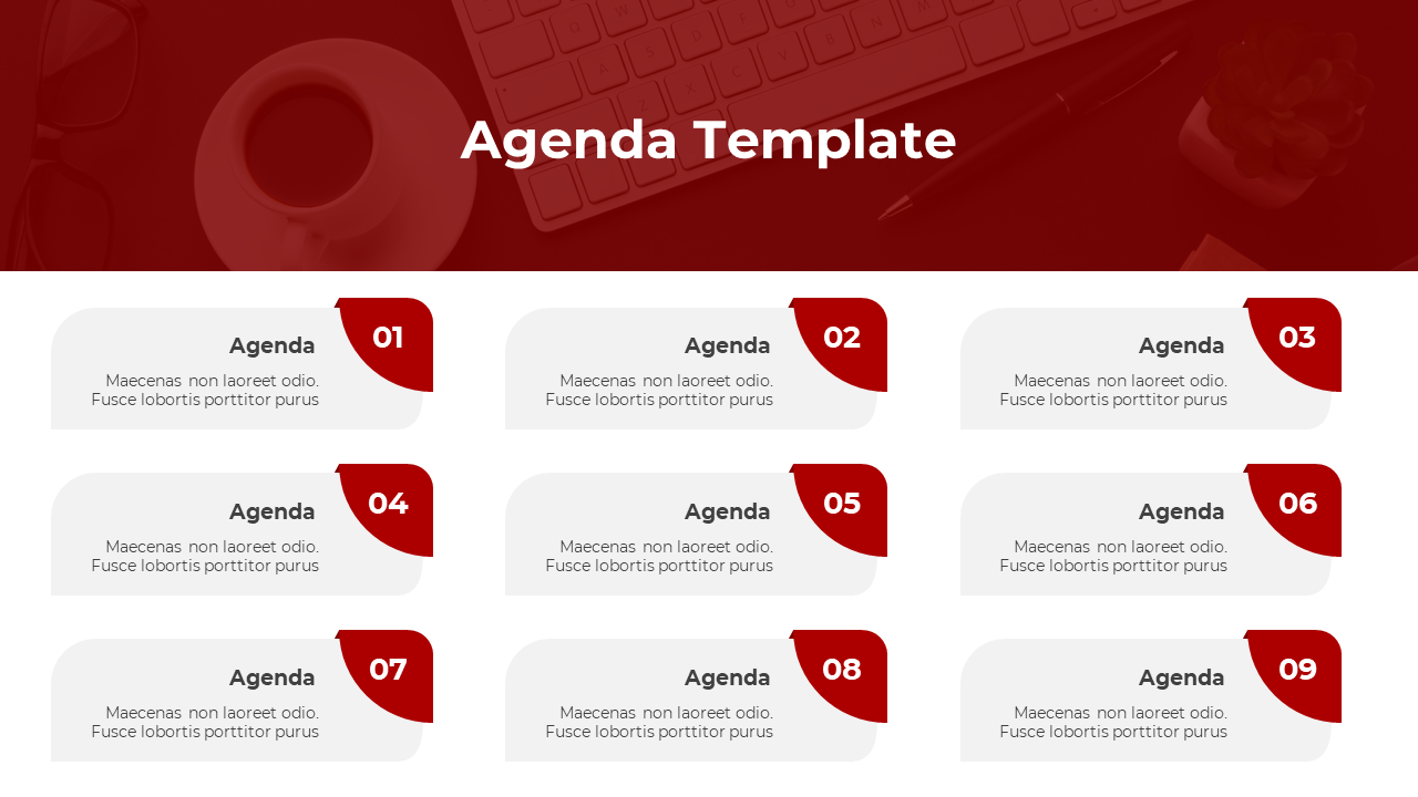 Usable Agenda PowerPoint And Google Slides Template
