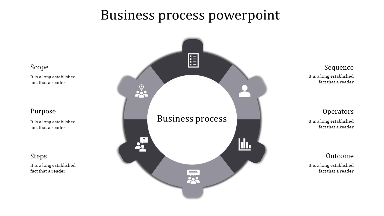 Magnificent Business Process PowerPoint With Six Nodes Slide