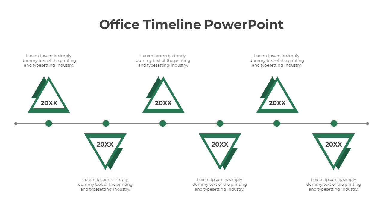 Office Timeline PowerPoint Mac-Green