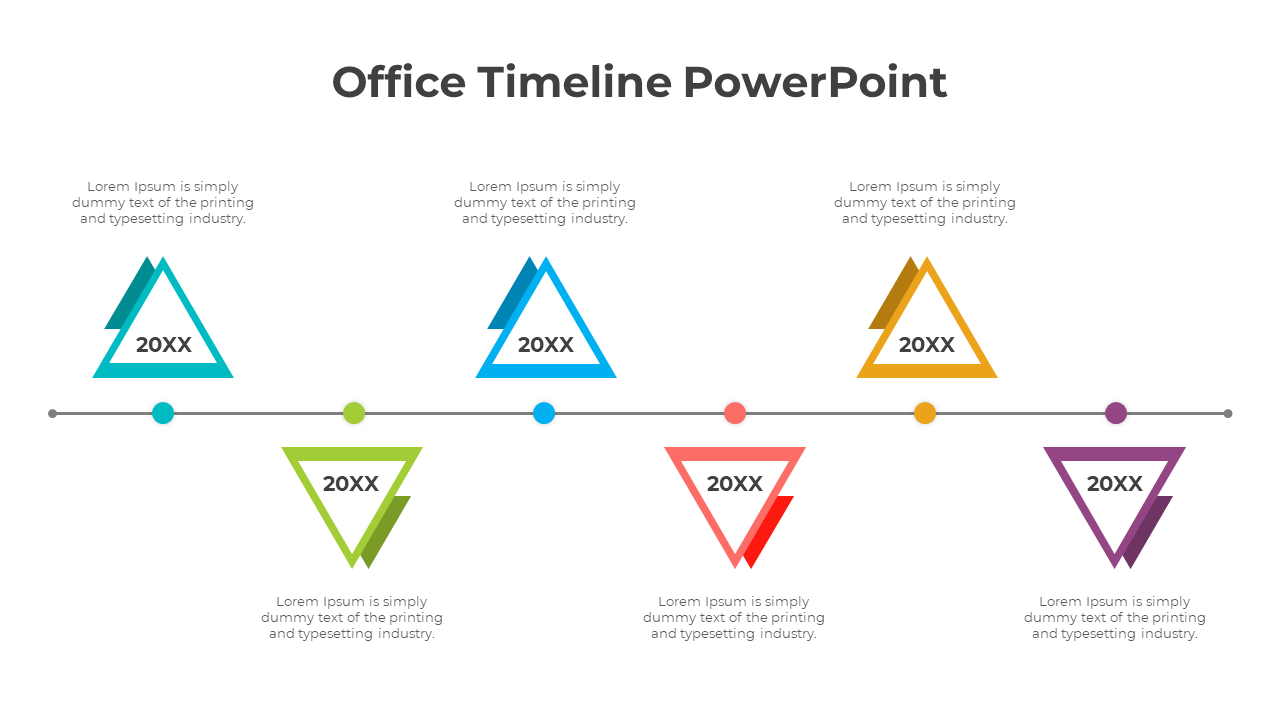 Office Timeline PowerPoint Mac-Multicolor