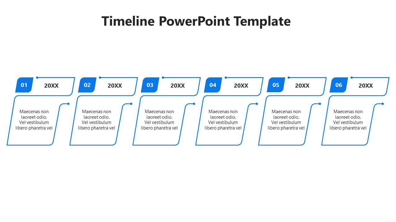 Magnificent Flat Timeline PPT And Google Slides Template