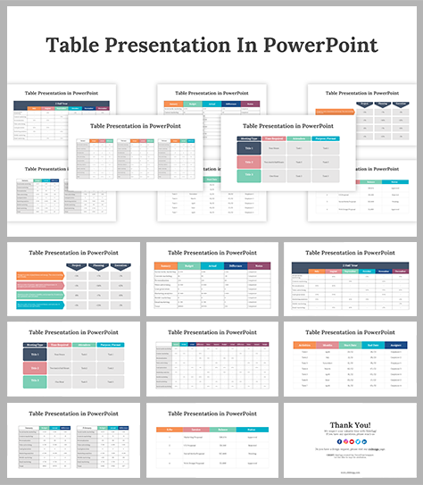 Table PowerPoint Presentation and Google Slides Themes