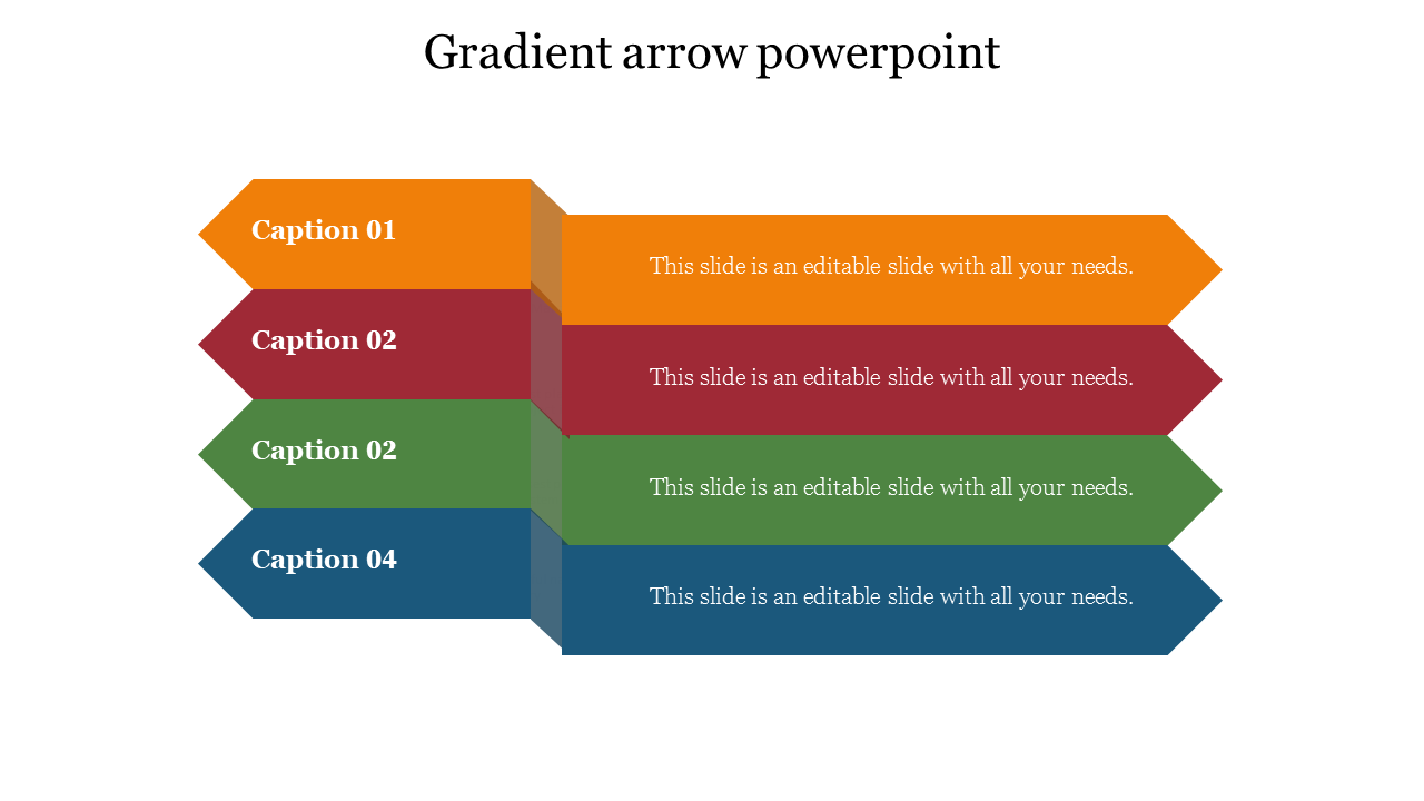 Creative Gradient Arrow PowerPoint Presentation Design
