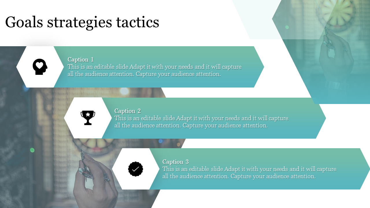 Amazing Goals Strategies Tactics PowerPoint Templates