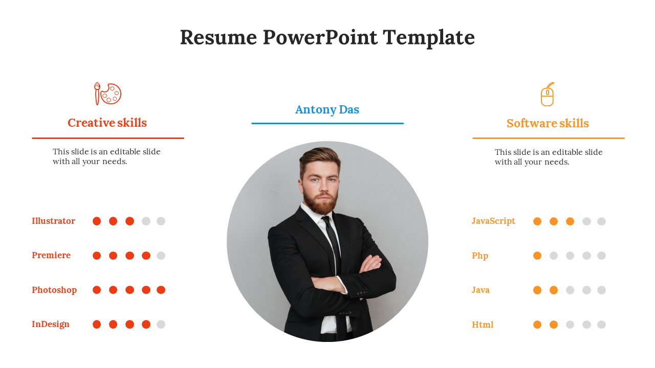 PowerPoint Template Resume Presentation 