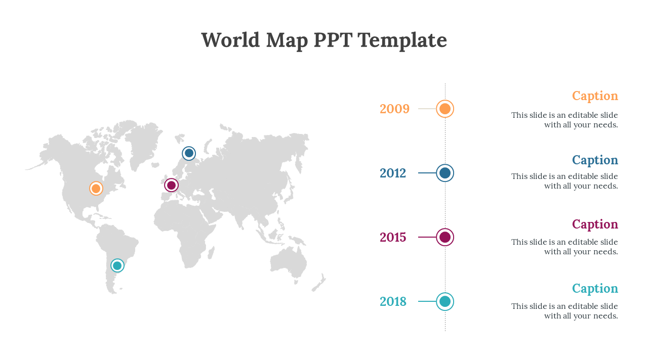 Free World Map PPT Template 