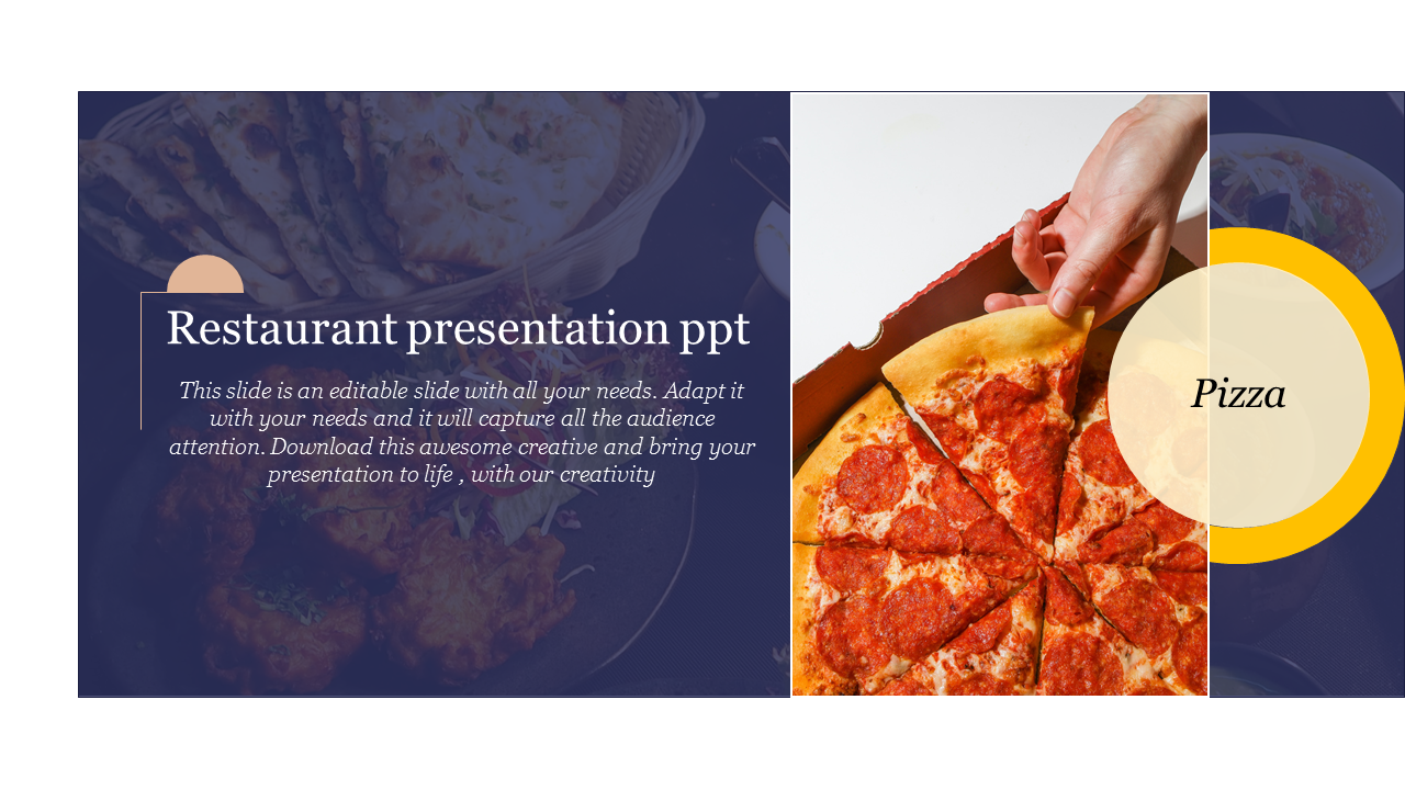 Editable Restaurant Presentation PPT 