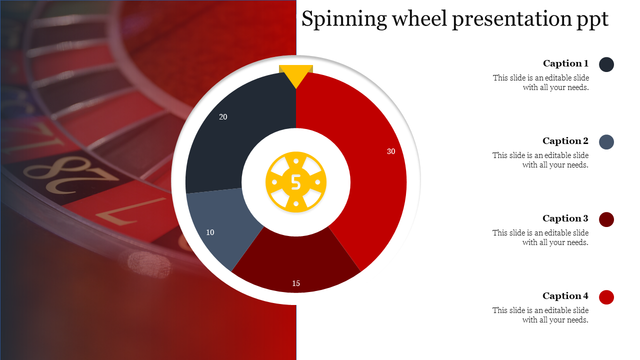 Creative Spinning Wheel Presentation PPT PowerPoint Template