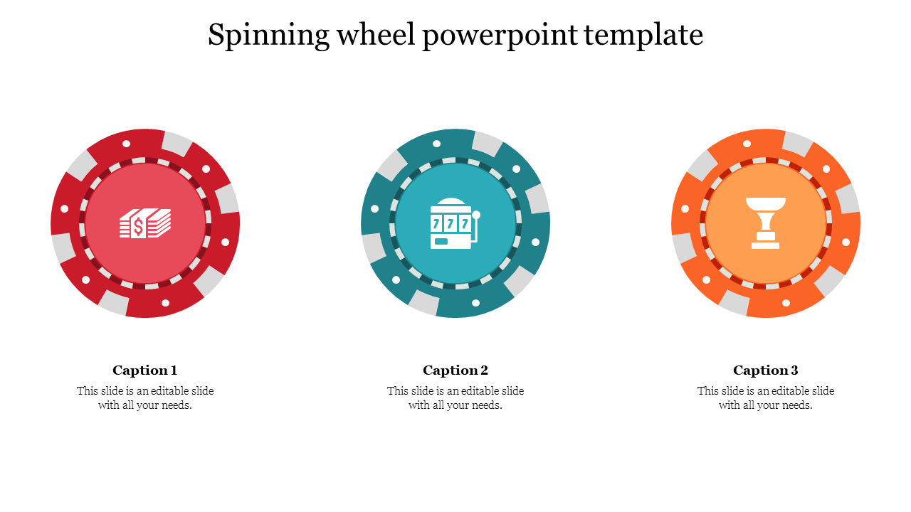 Innovative Spinning Wheel PowerPoint Template Designs