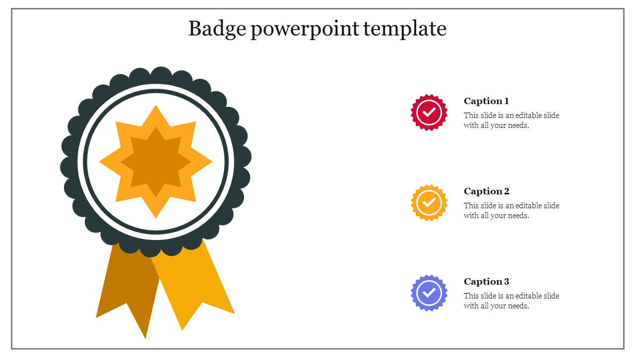 Innovative Badge PowerPoint Template Slides