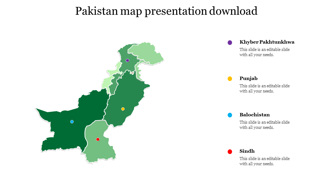 Best Pakistan Map Presentation Download  