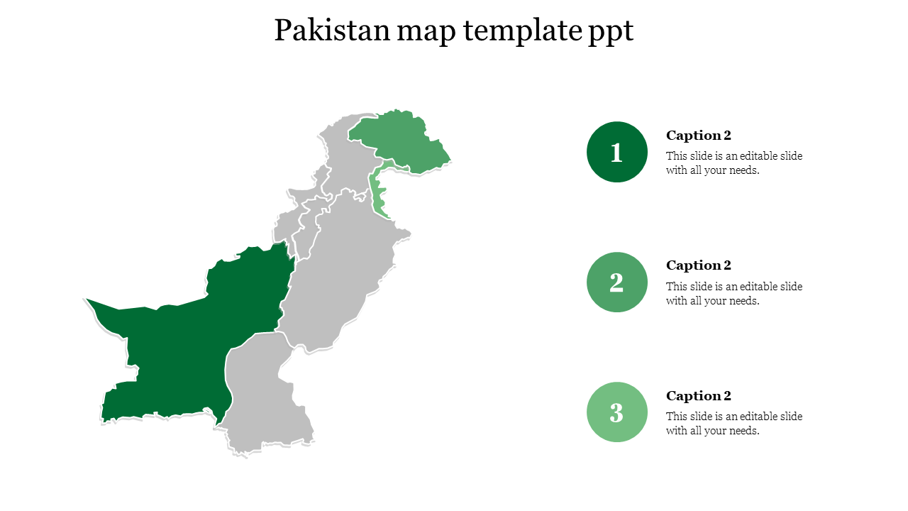 Nice Pakistan Map Template PPT