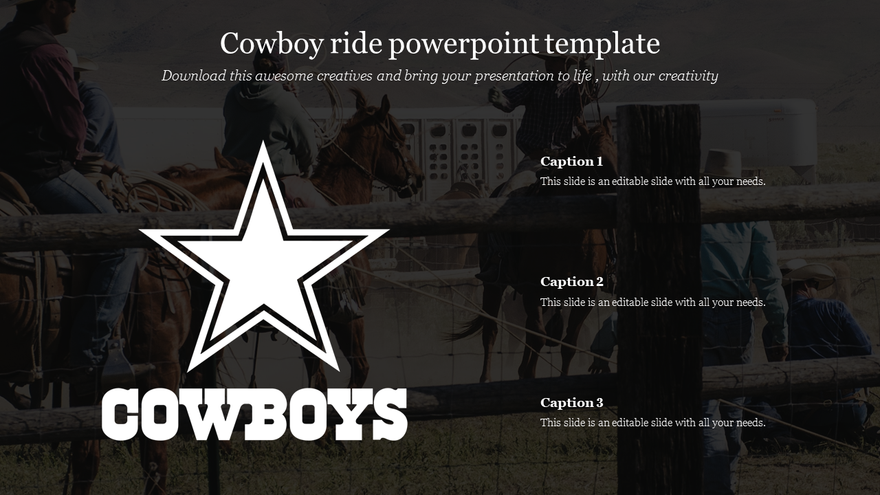 Cowboy Ride PowerPoint Template