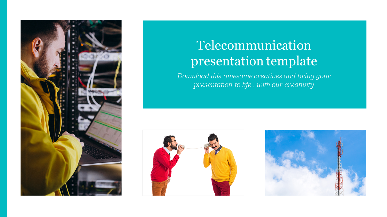 Free - Innovative Telecommunication Presentation Template 