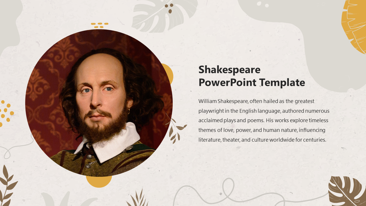 Free - Get This Shakespeare PowerPoint And Google Slides Template