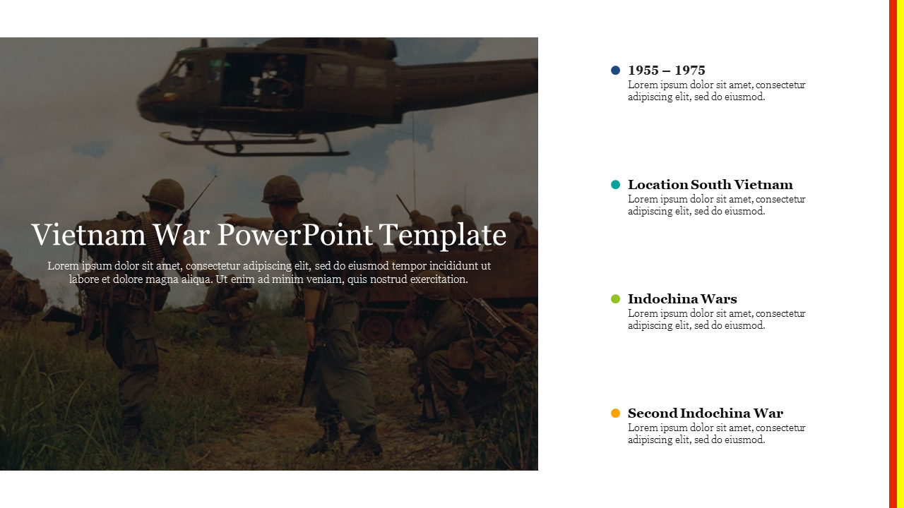 Bộ sưu tập Vietnam war background PowerPoint Phù hợp với các bài giảng lịch sử