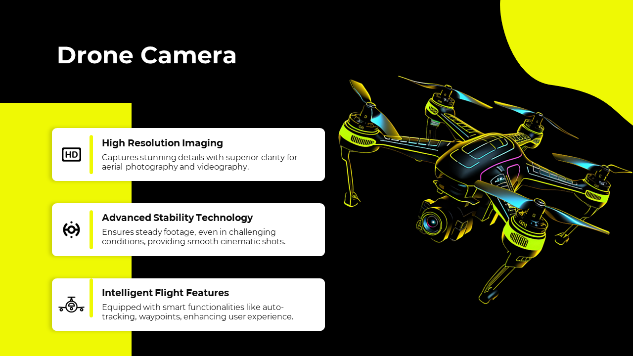 Attractive Drone Camera PowerPoint And Google Slides Slides