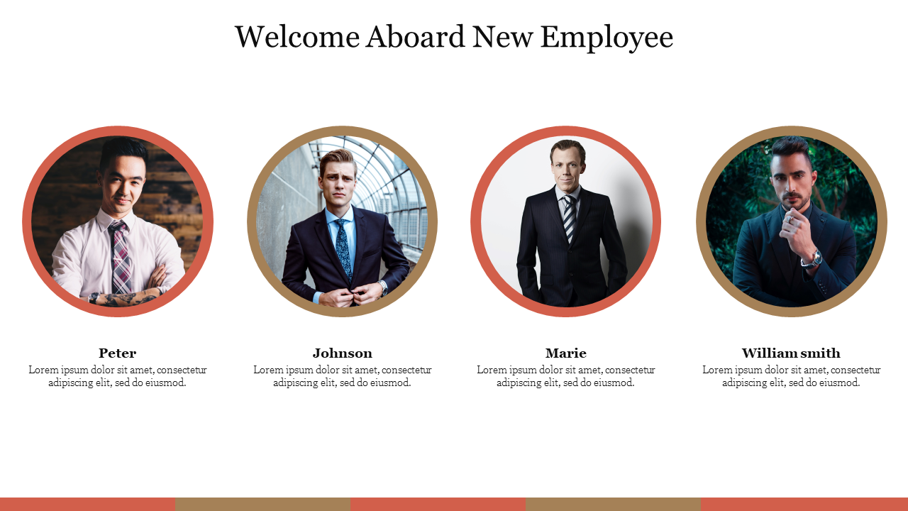 Welcome Aboard New Employee PPT Template and Google Slides