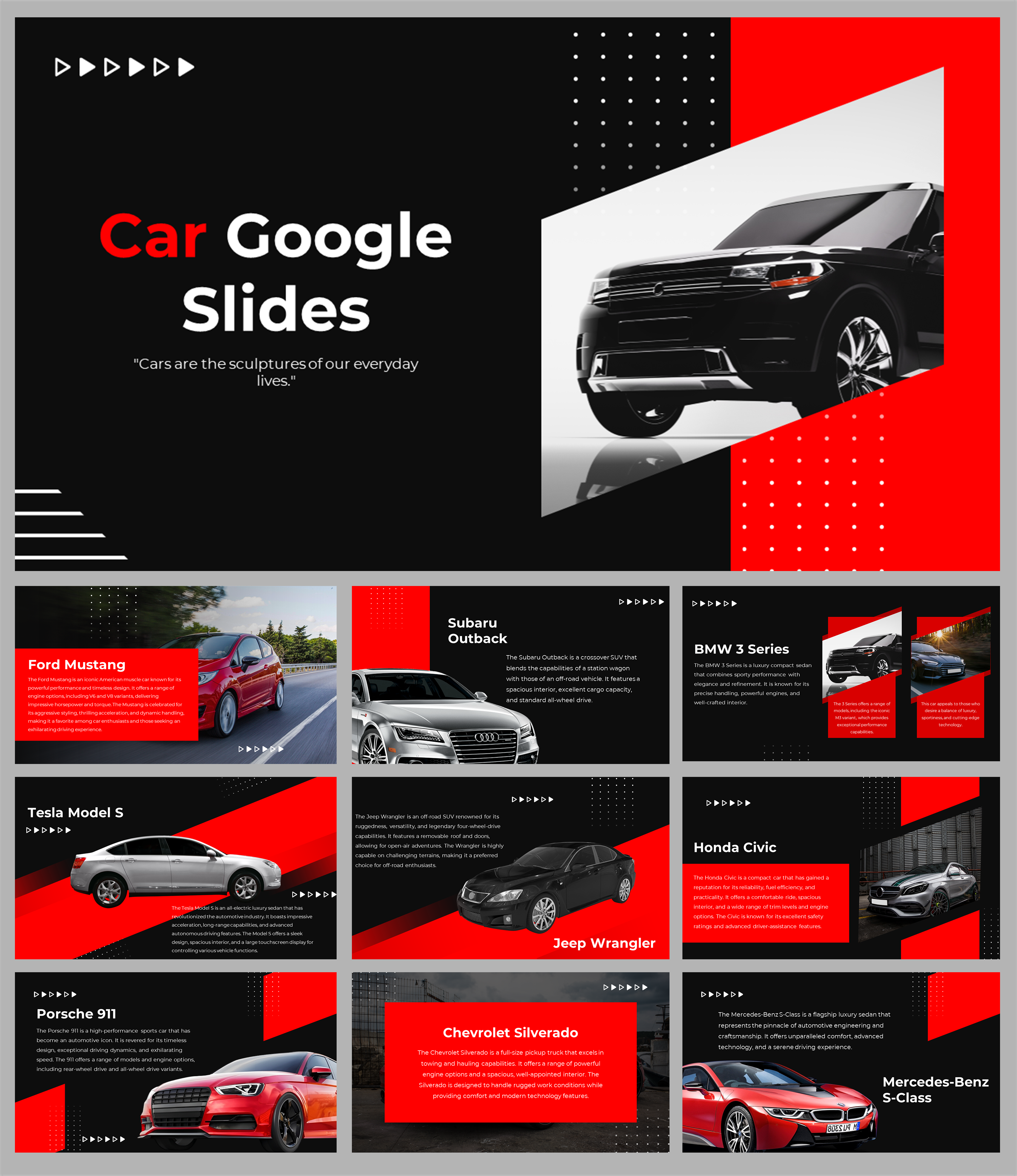 Best Car PowerPoint Templates and Google Slides Themes