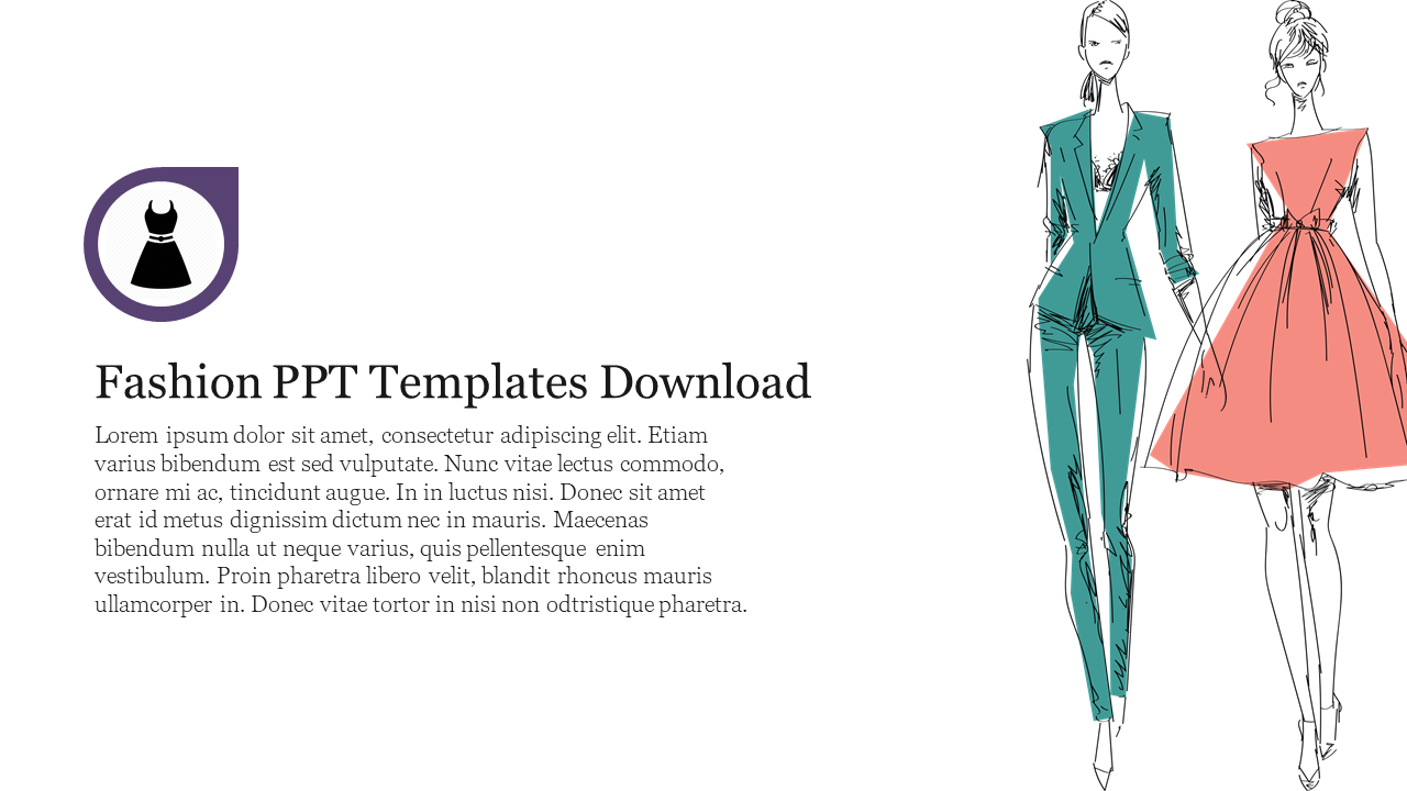 Creative Fashion PPT Templates Free Download Slide