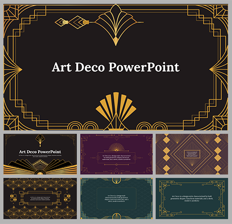 powerpoint presentation template art deco