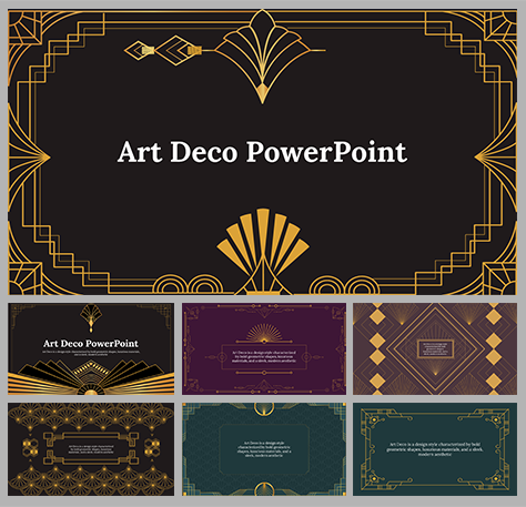 Get Now Art Deco PowerPoint And Google Slides Templates