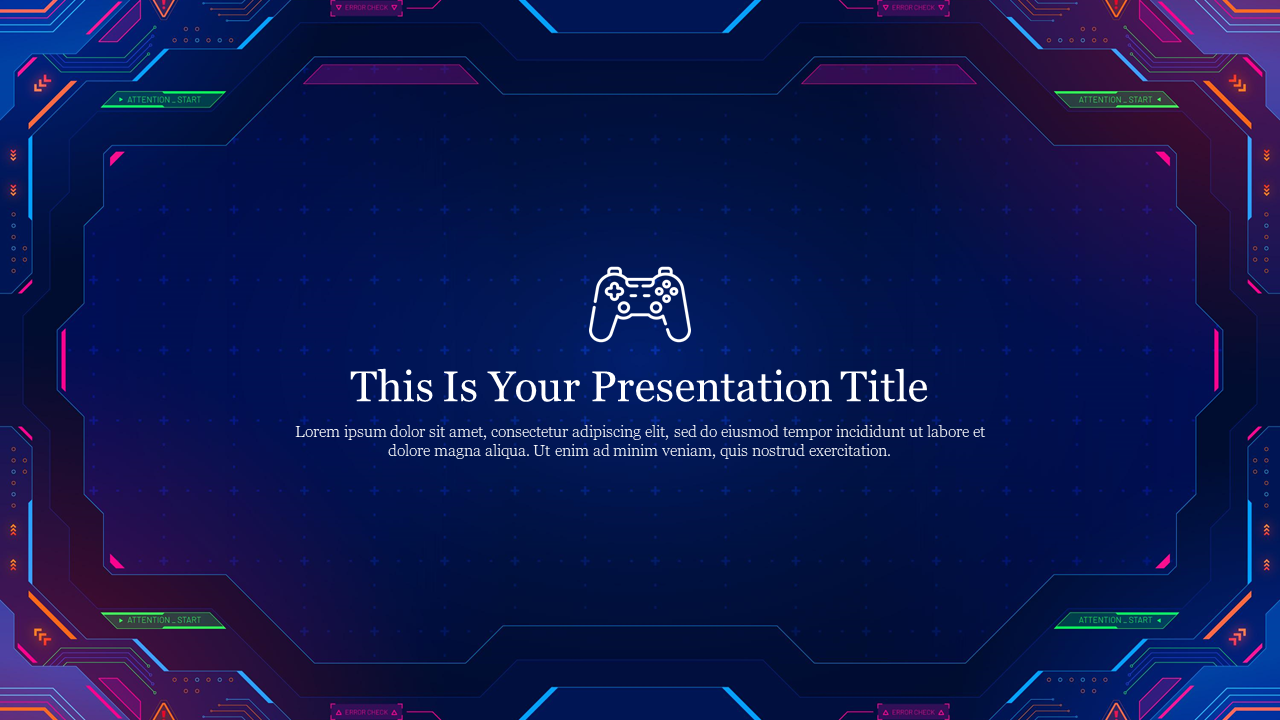 Gaming PowerPoint Background Template and Google Slides