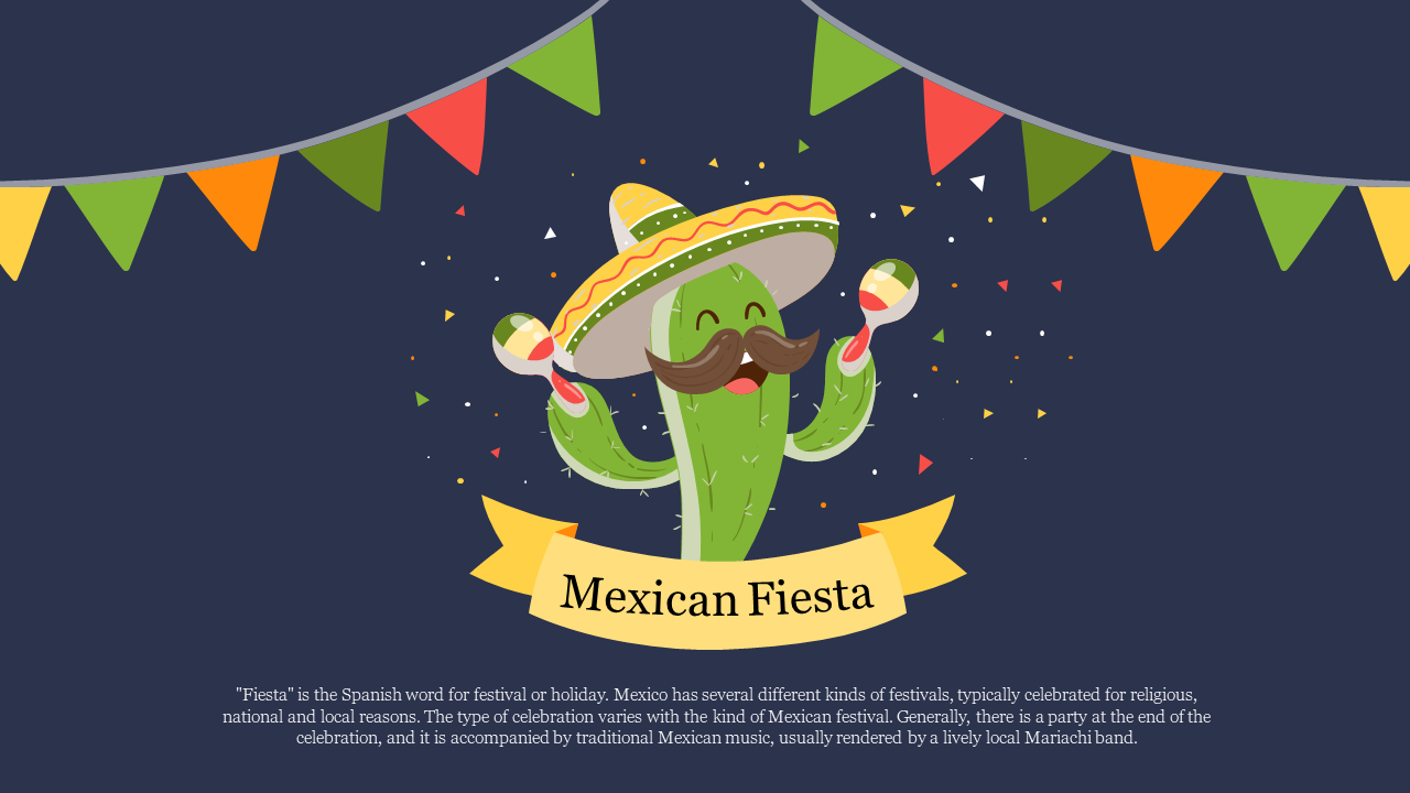 Try Now Free Mexican Fiesta PowerPoint Template Slide
