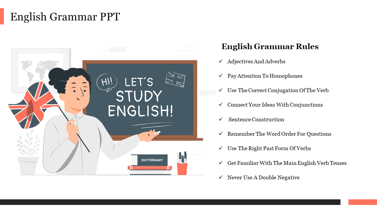 English Grammar PowerPoint Template and Google Slides