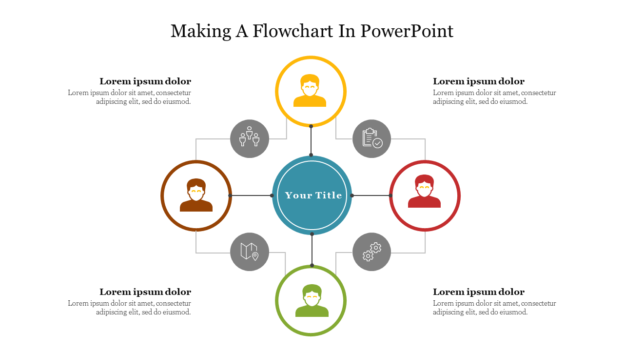 Creative Making A Flowchart In PowerPoint Template Slide 