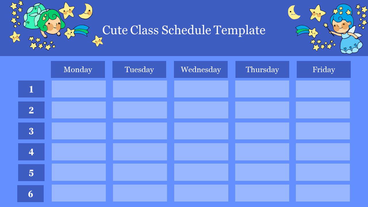 Cute Class Schedule Template