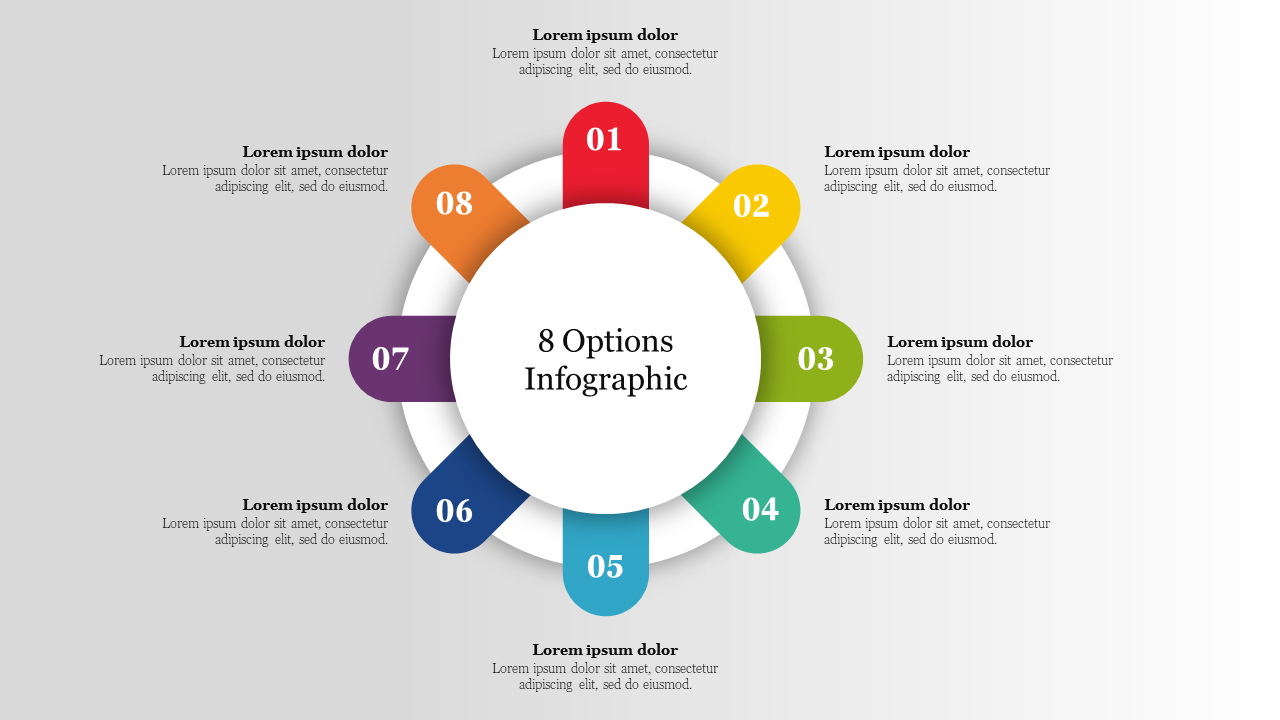 8 Options PowerPoint Template