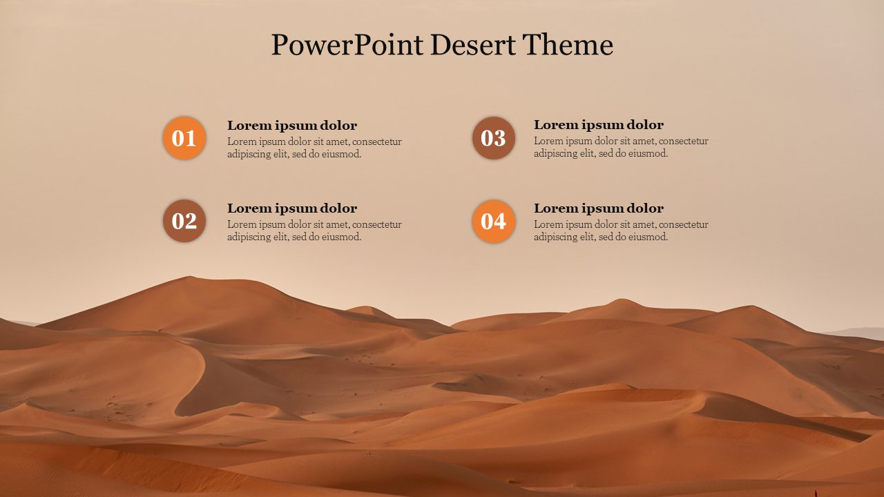 Desert Theme PowerPoint Template and Google Slides