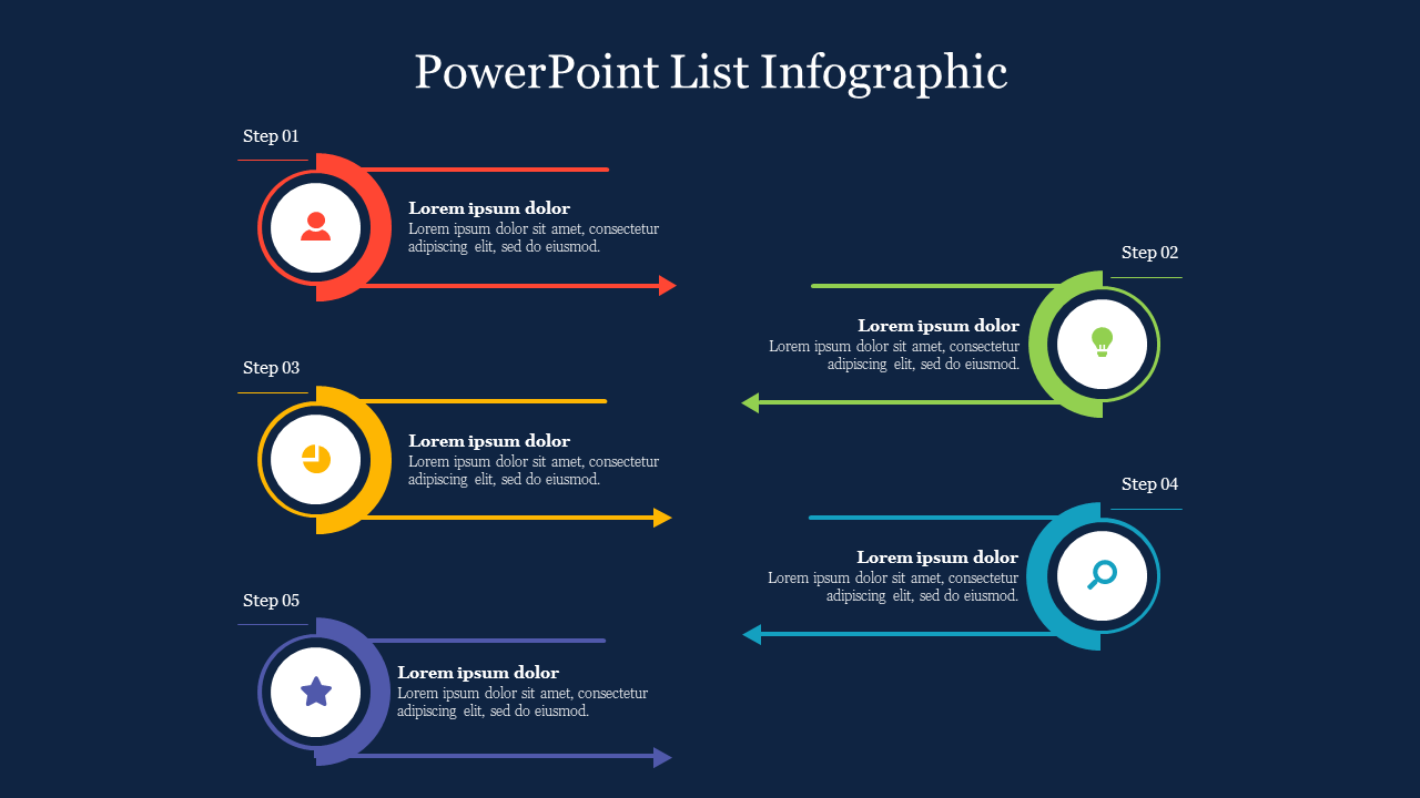 PowerPoint List Infographic