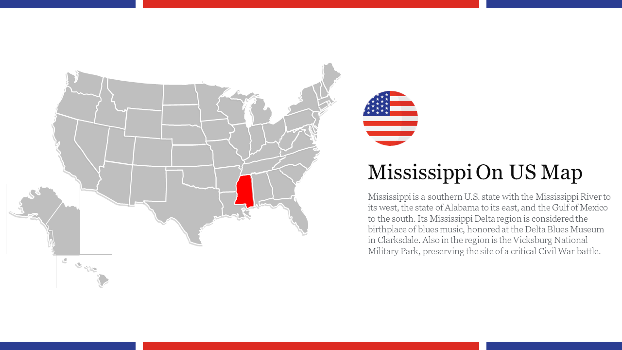 Mississippi On US Map