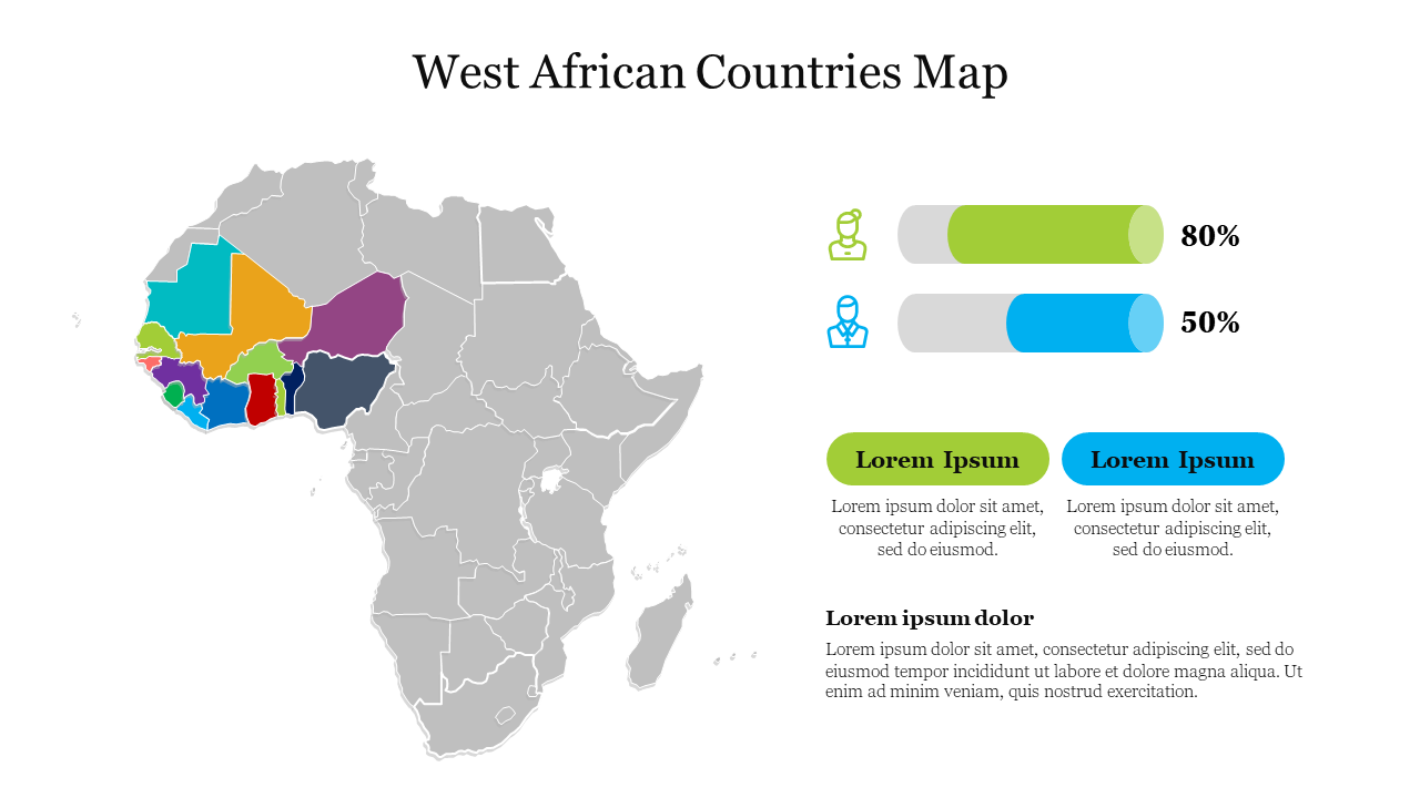West African Countries Map