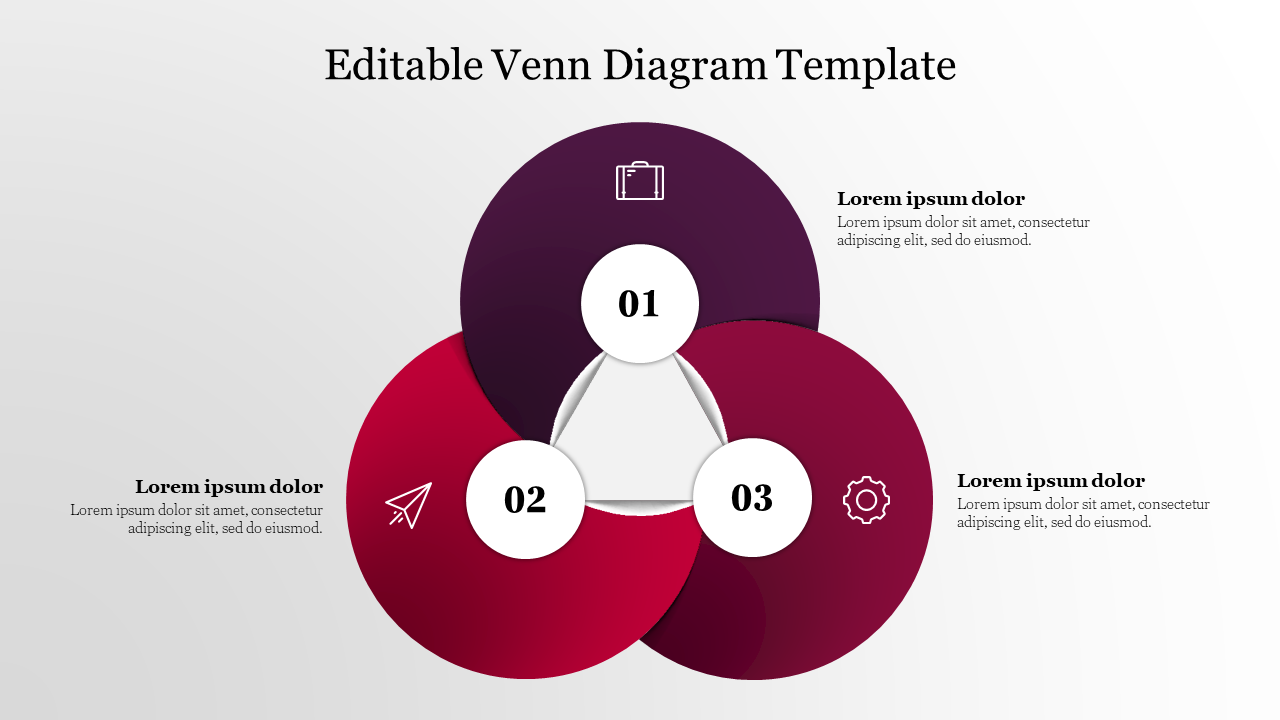 Free - Effective Editable Venn Diagram Template Presentation 