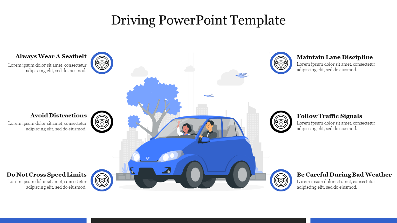 Free - Creative Driving PowerPoint Template Presentation Slide