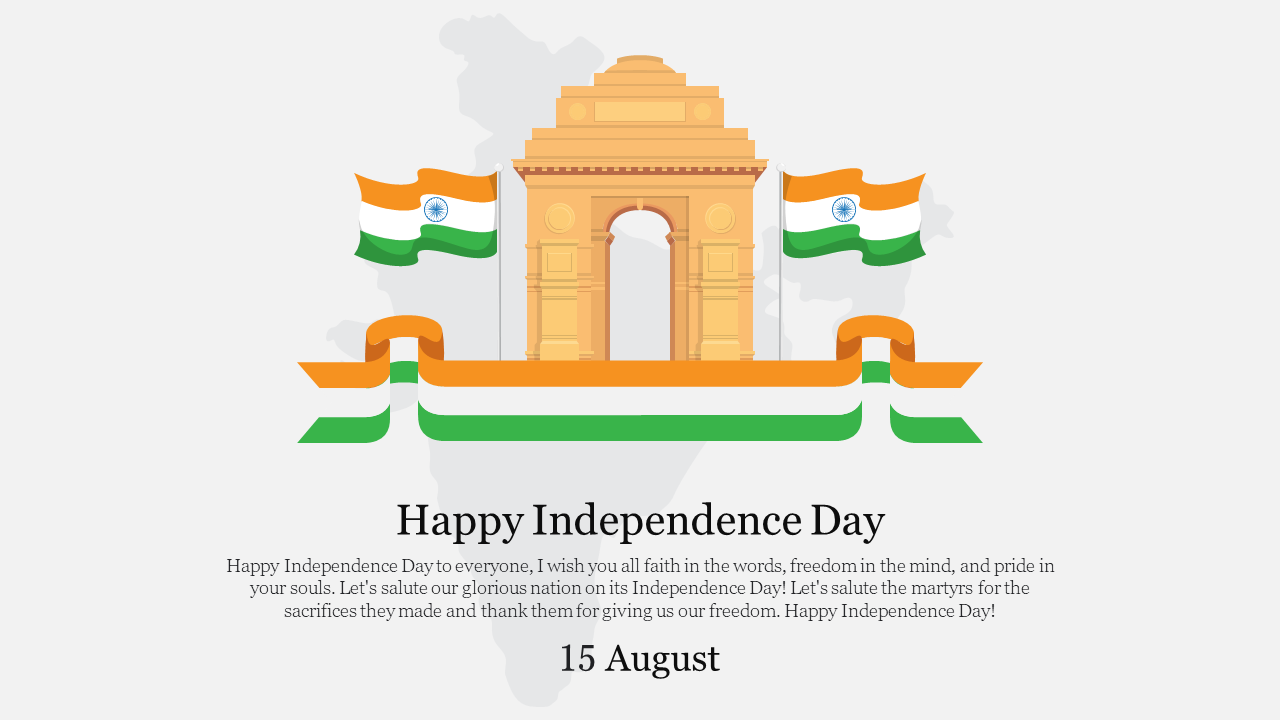 Best Happy Independence Day India PPT Presentation Slide