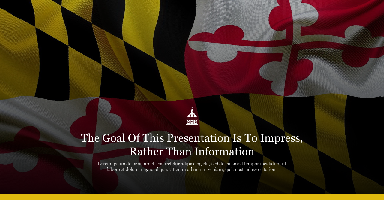 Creative Maryland Themed PowerPoint Template Presentation 