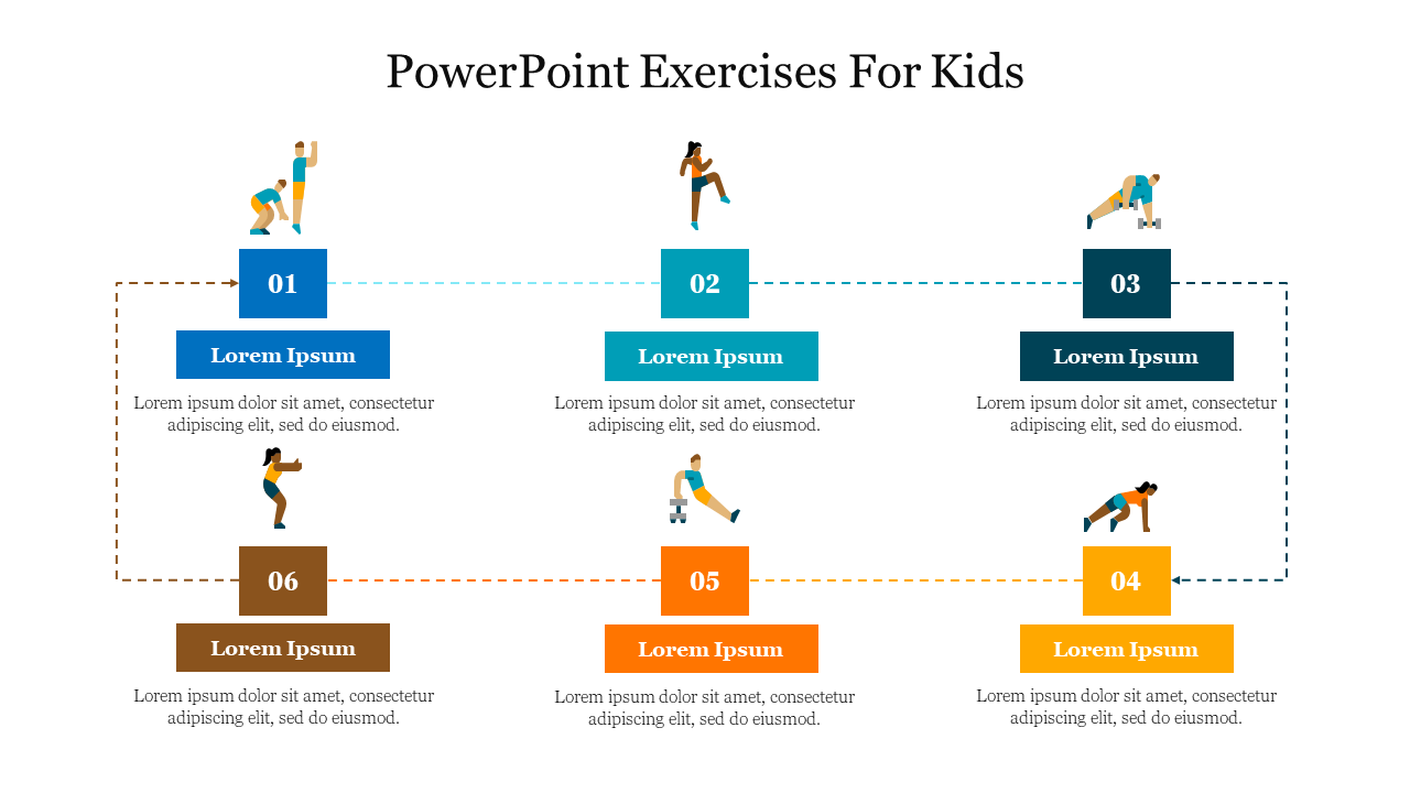 Creative PowerPoint Exercises For Kids Presentation Slide