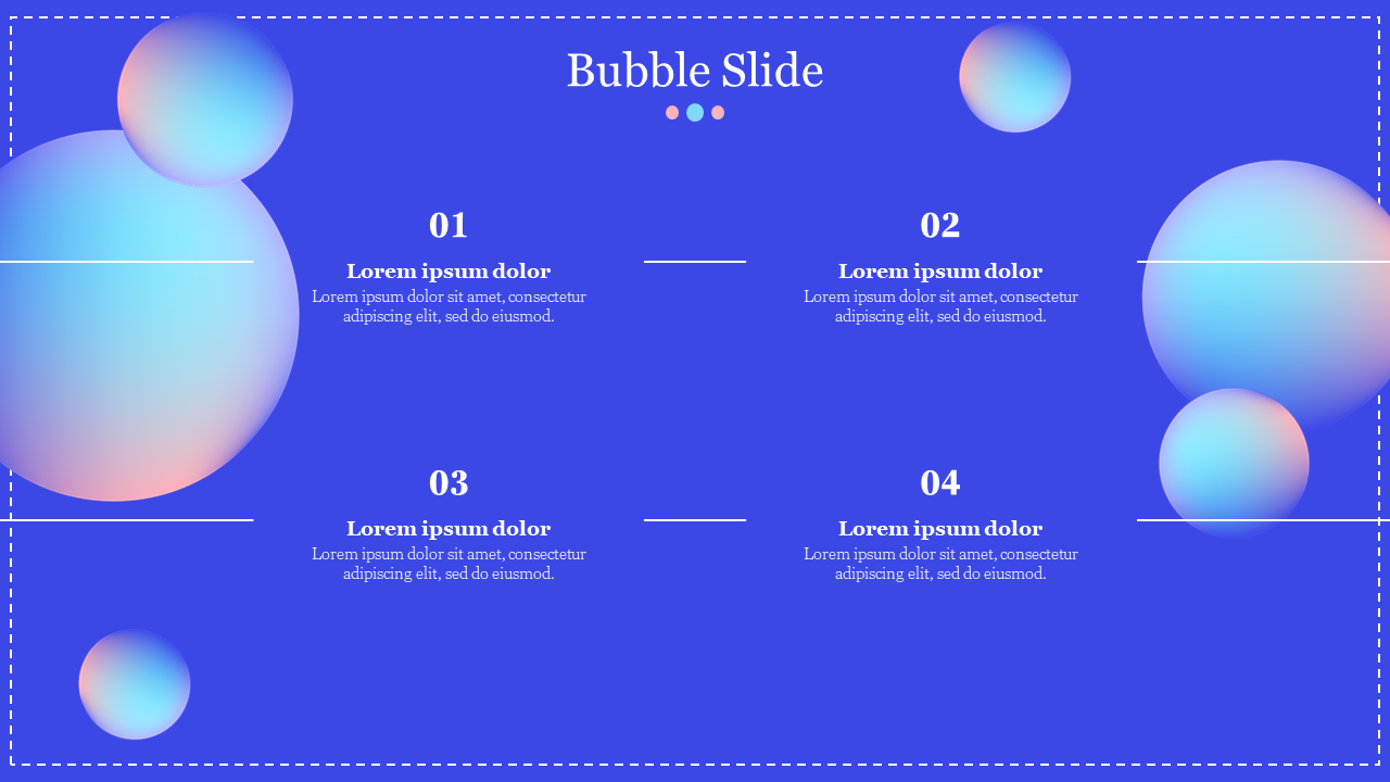 Creative Bubble Slide PowerPoint Presentation Slide
